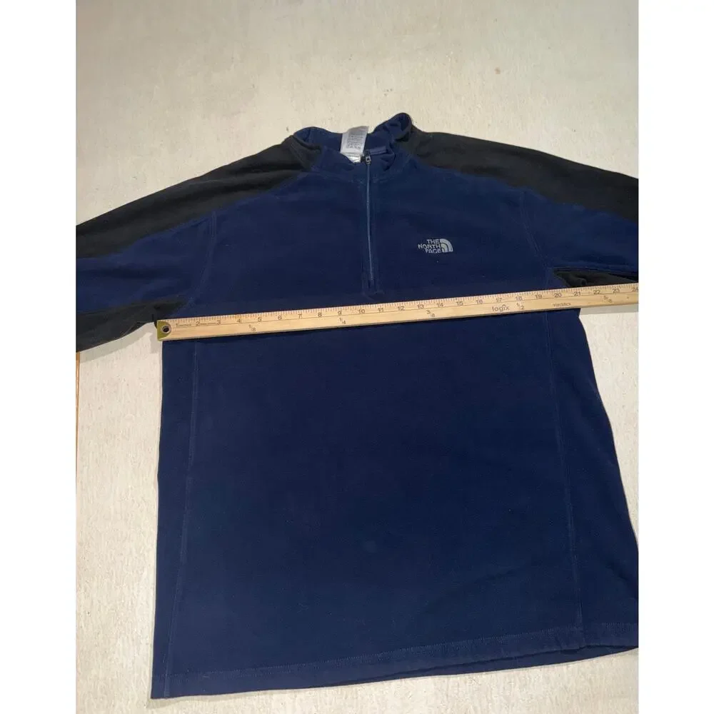 The north face men’s blue & black fleece pullover